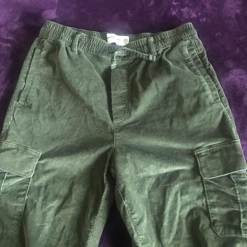 Abercrombie Kids Olive Green Baggy Regular Cargo Pants NWOT